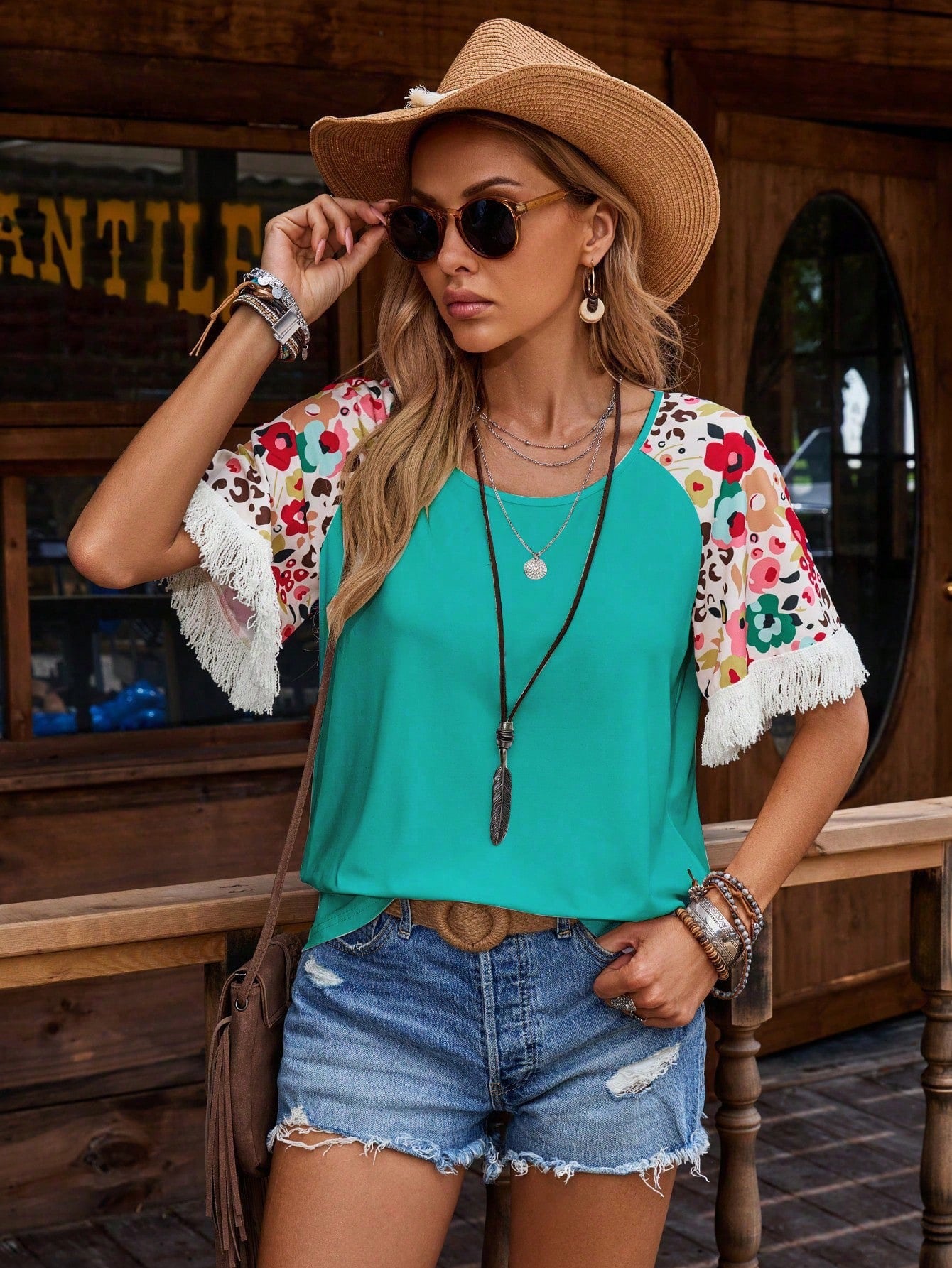 Bee Turquoise Top (clearance)