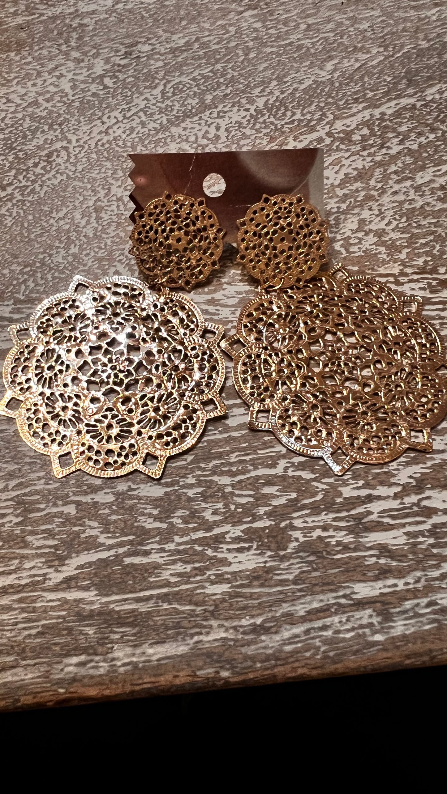 Golden Flower Earrings